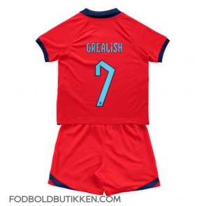 England Jack Grealish #7 Udebanetrøje Børn VM 2022 Kortærmet (+ Korte bukser)